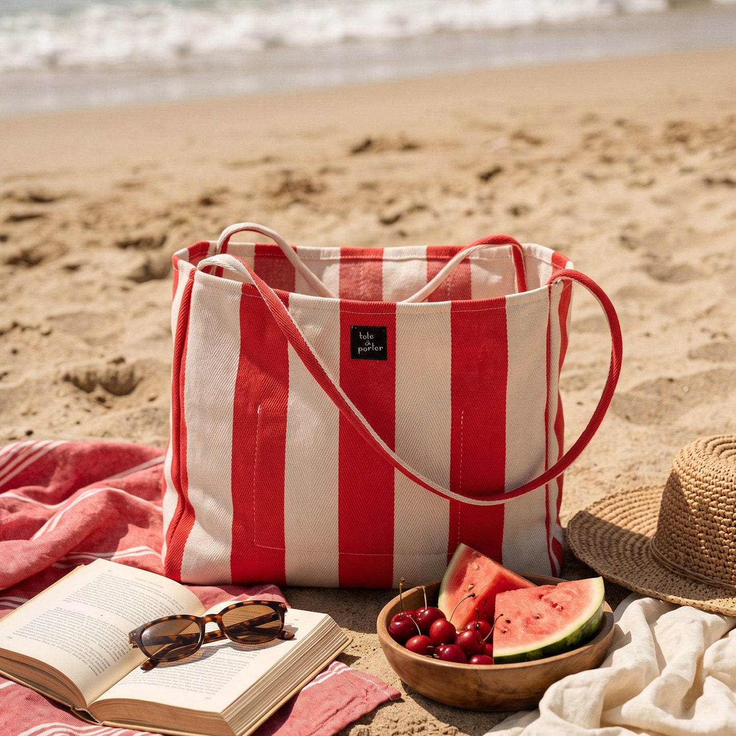 Beach Retro Tote Bag